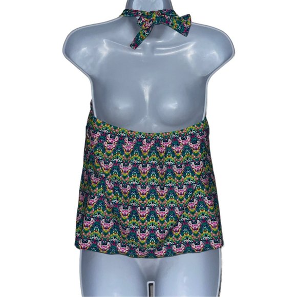 Collections by Catalina Womens Tankini Top Swimsuit L 12 14 Wired Padded Bra - Picture 7 of 10